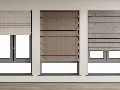 Stylish Roman Shades In Different Colors For Home Window Decoration 3d model Stylish Roman Shades In Different Colors For Home Window Decoration 3d model