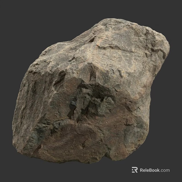 Natural Wood Stone Block With Rough Surface And Authentic Texture For Architectural Use 3d model 