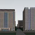 Modern Commercial Complex Urban Planning With High Rise Buildings And Open Plaza Design