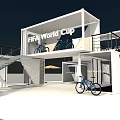 ELEA WORK CAFE Modern White Building With Open Outdoor Space And Yellow Umbrella