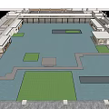 Modern Hotel Lobby Interior With Comfortable Seating Decorative Sculptures And Natural Light