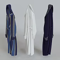 Soft Comfortable Robes in Blue White and Dark Blue with Belt and Pockets