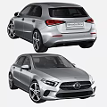 Mercedes Benz Silver Car Front And Rear View Exterior Design Details