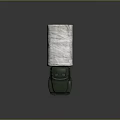 Army Green Military Truck with White Canvas Cover on Cargo Bed