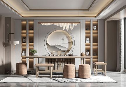 New Chinese Tea Room 3d model