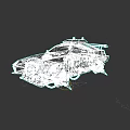 Red Futuristic Sci Fi Car With Hover Technology And Thruster Design