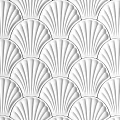 Teal Scallop Shaped Tile Wall Decor Pattern
