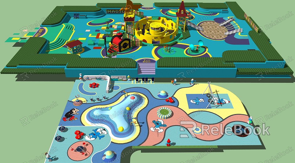 Modern Amusement Equipment Children's Amusement Facilities Activity Site model