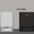 Poliform Robot Vacuum Docking Station In White And Black Modern Design