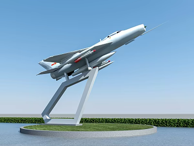 J-7B fighter base 3d model
