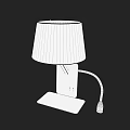 Modern Wall Lights With White Base Curved Arm Fabric Shade And Warm Glow