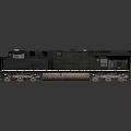 Vintage Black Diesel Train Locomotive 3D Model With Metal Railings And Steps