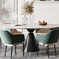 Elegant Modern Restaurant Interior With Round Dining Table Green Chairs Chandelier And Fireplace