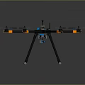 Space Exploration Hexacopter Drone With Black And Orange Design For Mission