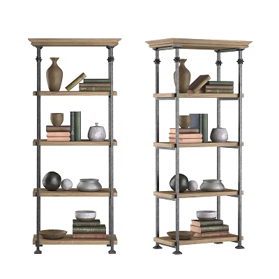 Industrial LOFT bookshelf 3d model Industrial LOFT bookshelf 3d model