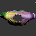 Vibrant Colorful Sports Jersey with Green Purple Yellow Stripes Chest Logo and Sleeve Design