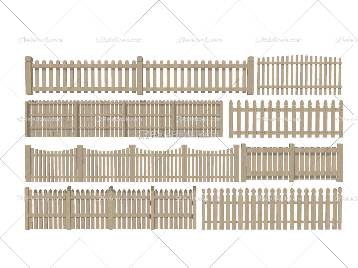 Wooden Fence Wooden Fence Fence Fence 3d model