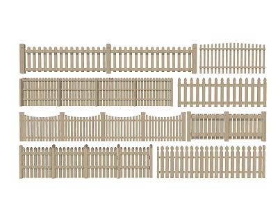 Wooden Fence Wooden Fence 3d model