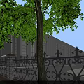 Modern Industrial Factory Building Design With White Striped Roof And Surrounding Greenery