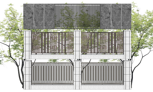 Modern Walled Residential Quarter Walled New Asian Demonstration Zone Walled 3d model