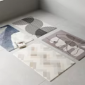 Modern Carpet Fabric Carpet Square Carpet 3d model
