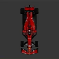 Red Ferrari F1 Racing Car With Aerodynamic Design And Reflective Surface 3d model