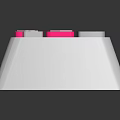 Modern Computer Keyboard With Pink Arrow Keys And White Stylish Design 3d model