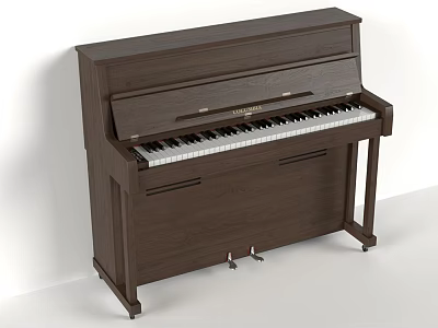 Elegant YAMAHA Wooden Upright Piano Musical Instrument With Black White Keys 3d model