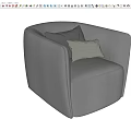 Modern Single Sofa Fabric Single Sofa Fabric Single Chair Fabric Leisure Chair 3d model