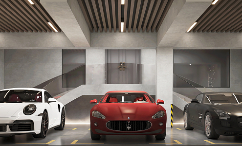 Modern Garage 3d model