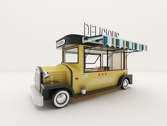 Modern Vans Mobile Vending Diner 3d model