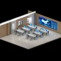 modern command center science and technology command center 3d model