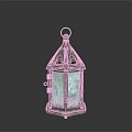 Vintage Brass Decorative Lantern With Glass Panels And Elegant Design