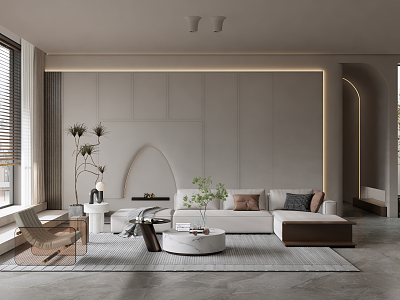 New Chinese Living Room 3d model