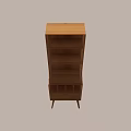 Wooden Sideboard With Open Shelves Drawer And Simple Design In Wallpaper Room
