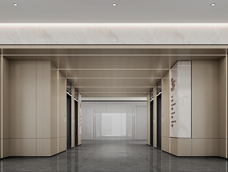 Elevator hall 3d model