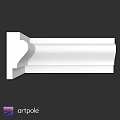 White Architectural Decorative Component Featuring Smooth Curved Profile For Interior Trim Design