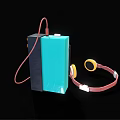 Vintage Walkman Portable Music Player With Headphones And Teal Design