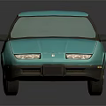 Shiny Blue Classic Sedan With Reflective Surface And Sleek Design 3d model