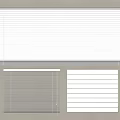 White Window Blinds In Different Styles For Home Interior Design 3d model