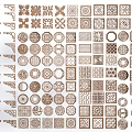 Traditional Lattice Windows With Various Decorative Wooden Carved Patterns And Designs