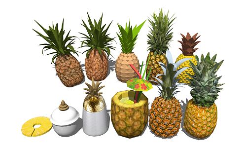 Modern Pineapple 3d model