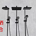 Modern Shower Head Set with Three Different Designs and Stylish Bathroom Components