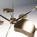 Contemporary Metal Chandeliers With Multiple Geometric Arms And Light Fixtures