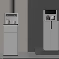 Modern Design Daily Electrical Appliances Floor Standing White Gray with Water Dispenser and Kettle