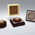 Different Colored Boxes in Open Closed States with Brown Beige Stripes and White Interior