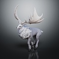 Modern game character god deer sika deer 3d model