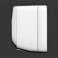White Modern Air Conditioner Featuring Sleek Design And Blue Accent Line For Home Use