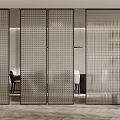 Modern partition glass partition 3d model