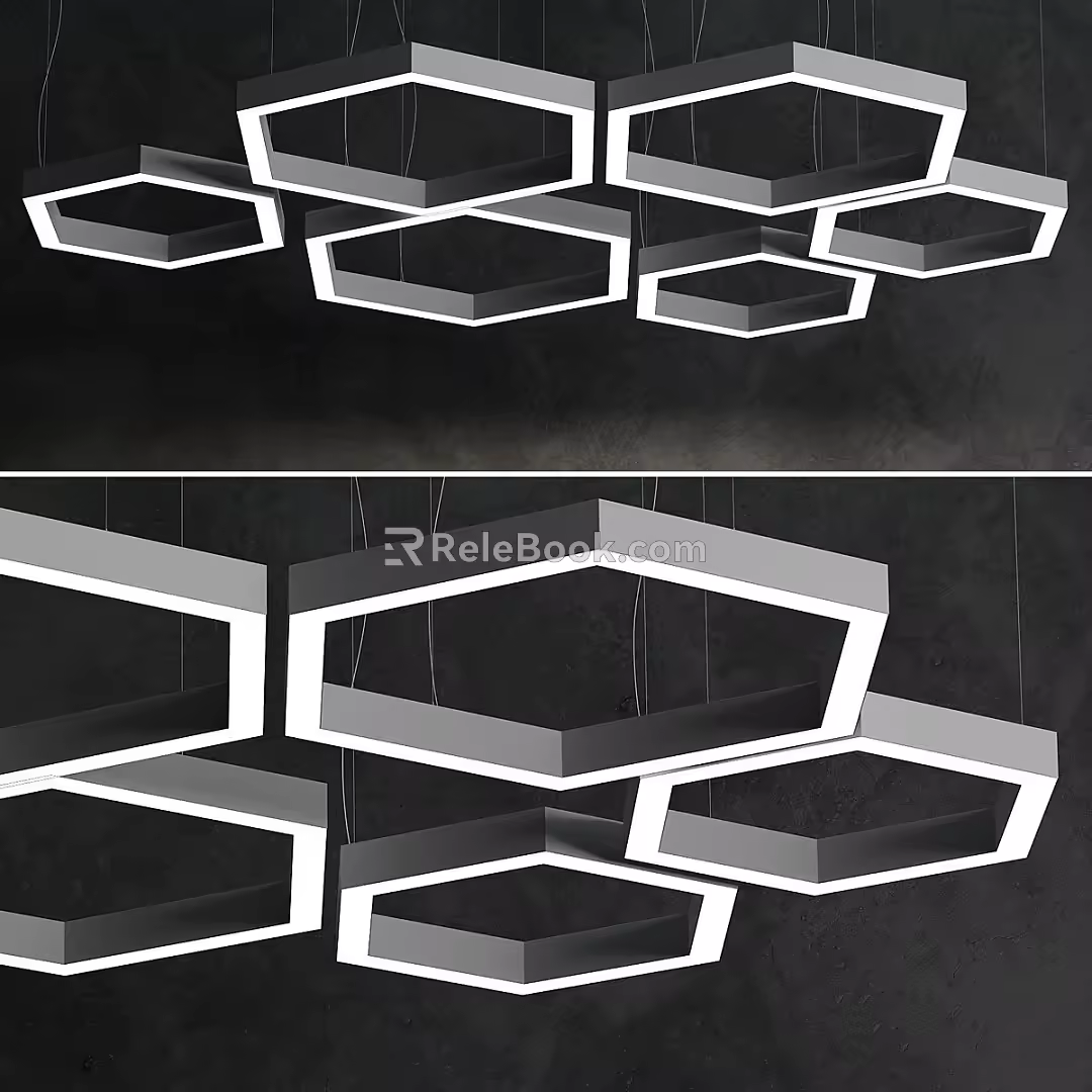 Modern Ceiling Light Honeycomb Forstlight Ceiling Lighting 3d model
